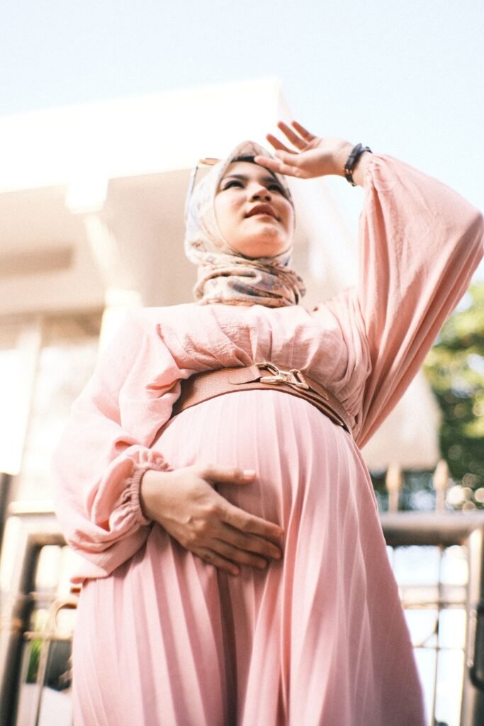 Expectant mother during pregnancy